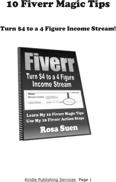 Product picture  Pulling in $1338 & Beyond in Fiverr! Proofs Inside! $4 to 4